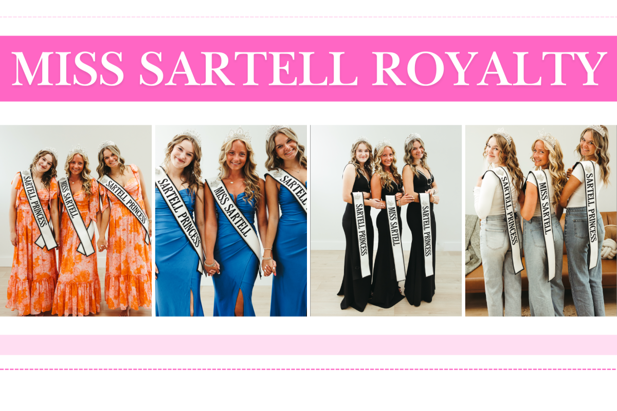 The Miss Sartell Royalty, Jenna, Sophie, and Kaylee, pose in a variety of outfits during their photoshoot last July. (Photos used with permission from Trista Aubrey)