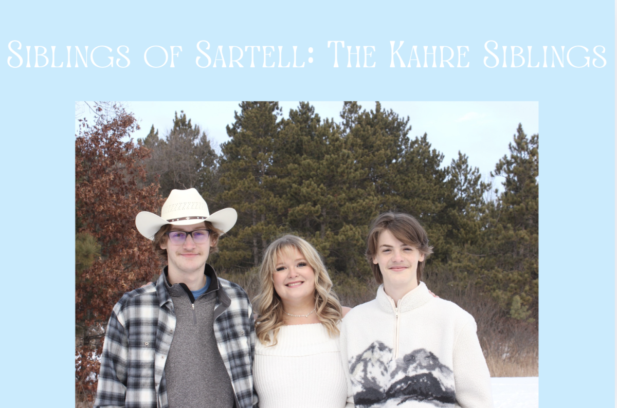 Hunter and his siblings take a photo on a nice winter day.